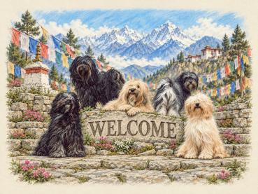 Preview: Fußmatte Tibet Terrier No.1
